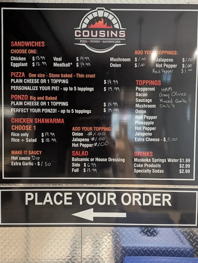 Menu_Cousins Bracebridge_Bracebridge_image_old_1