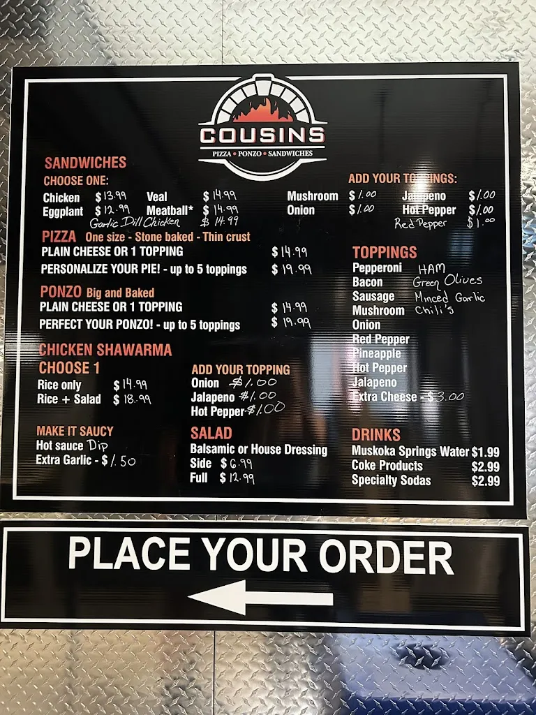 Menu_Cousins Bracebridge_Bracebridge_image_old_2