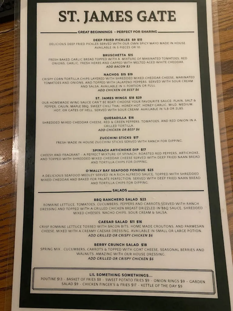 Menu_St James Gate_Carleton Place_image_old_2