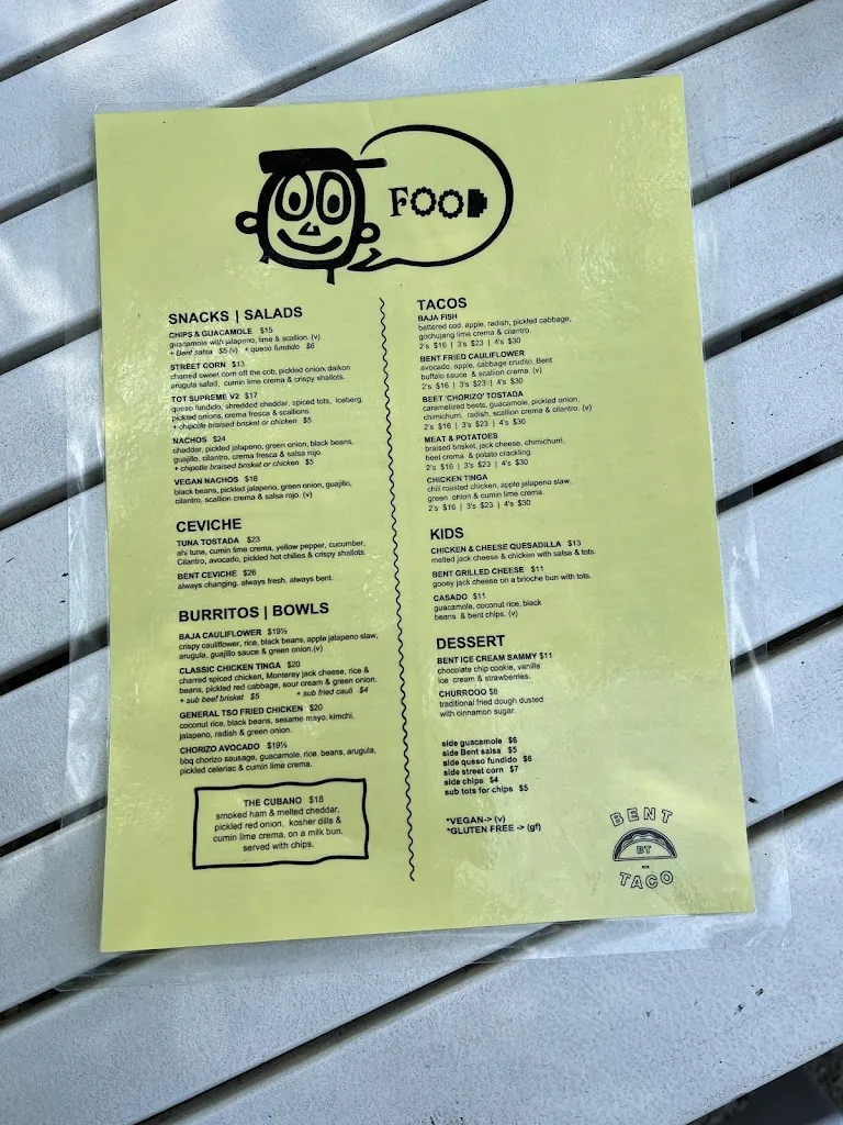 Menu_Bent Taco_Collingwood_image_old_3