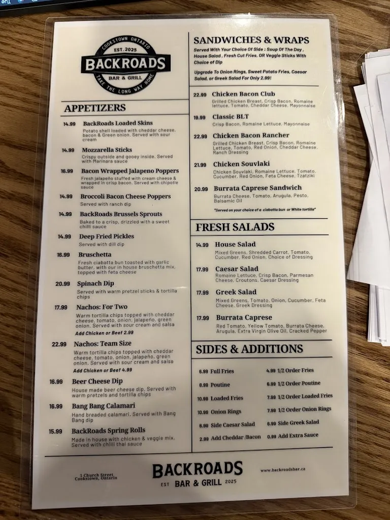Menu_Backroads Bar & Grill_Cookstown_image_old_1