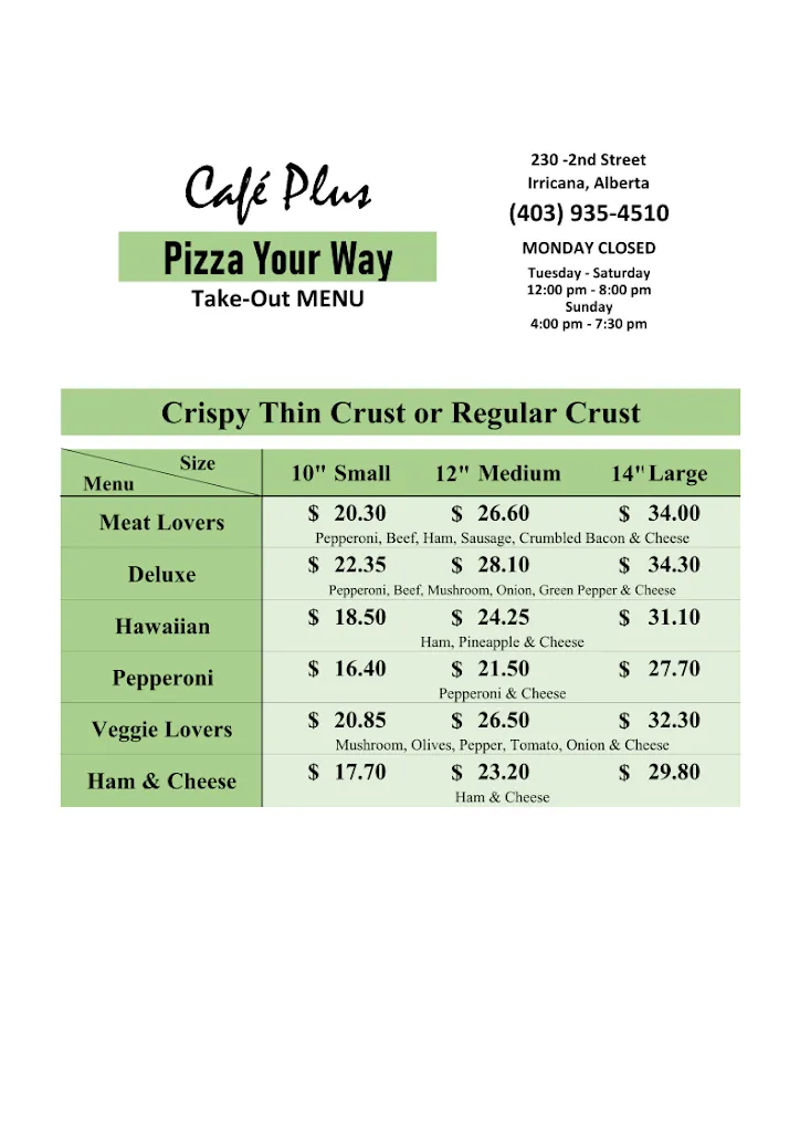 Menu_Cafe Plus_Irricana_image_old_2