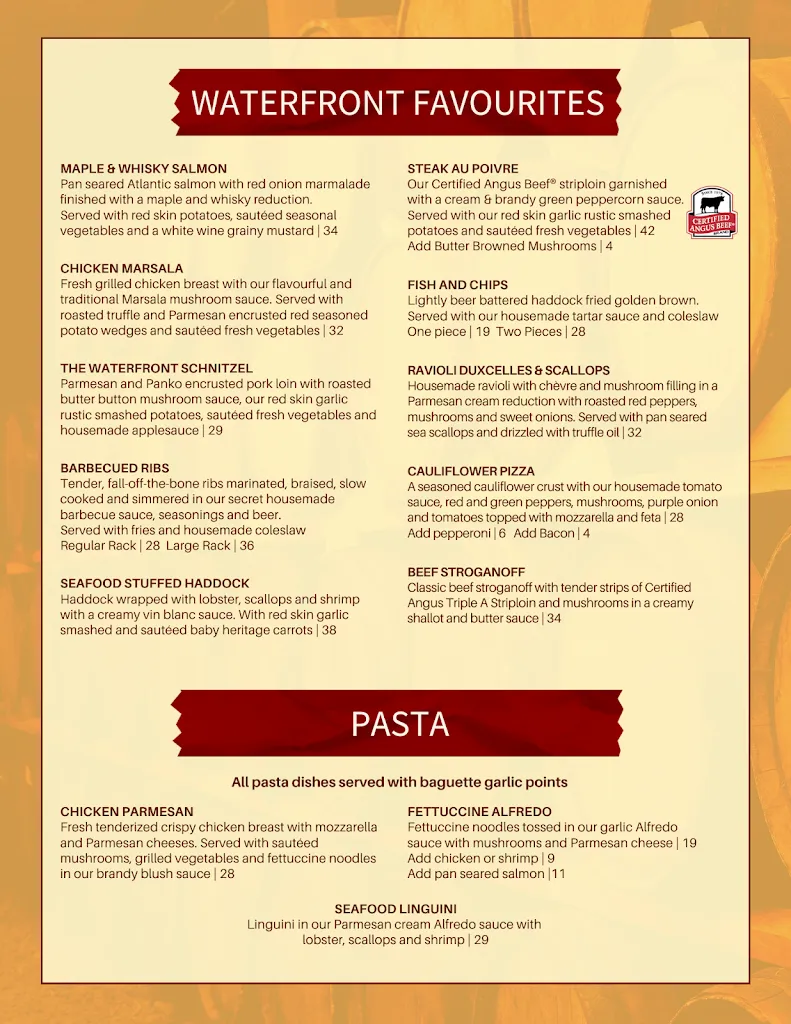 Menu_The Waterfront River Pub and Terrace_Greater Napanee_image_old_2