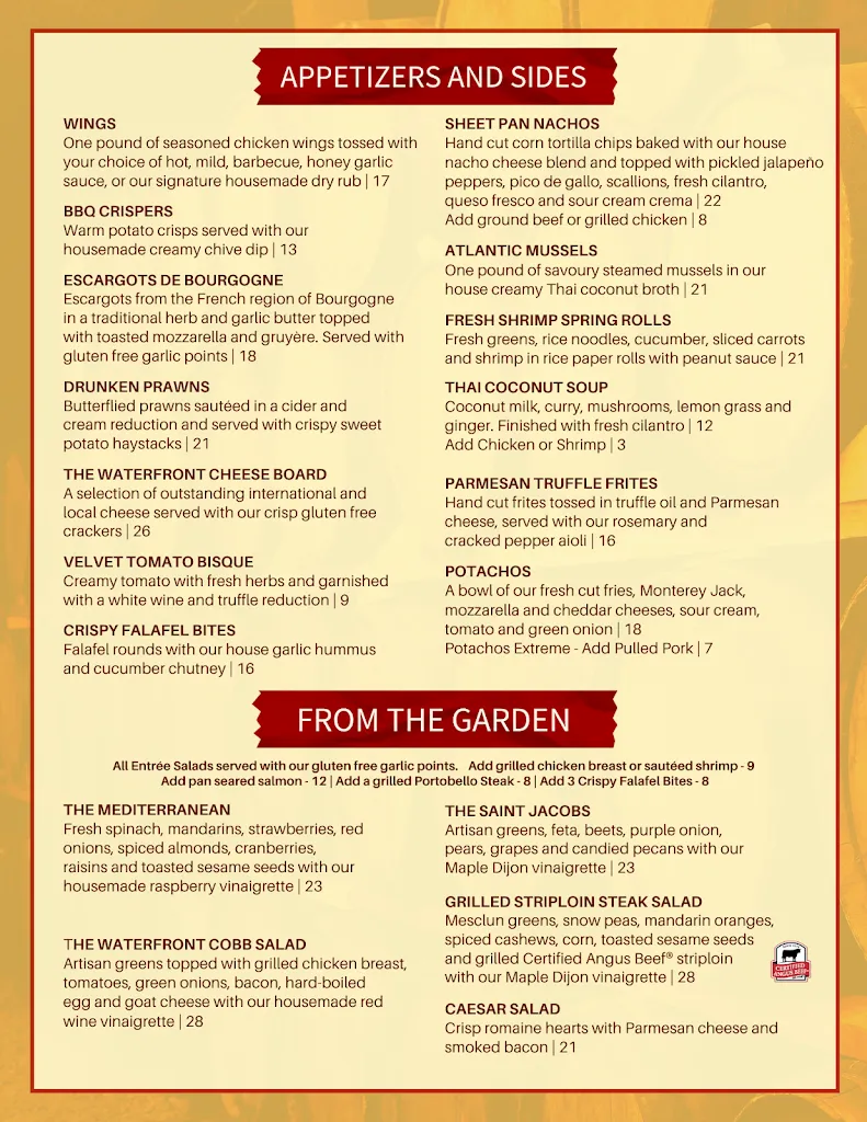 Menu_The Waterfront River Pub and Terrace_Greater Napanee_image_old_3
