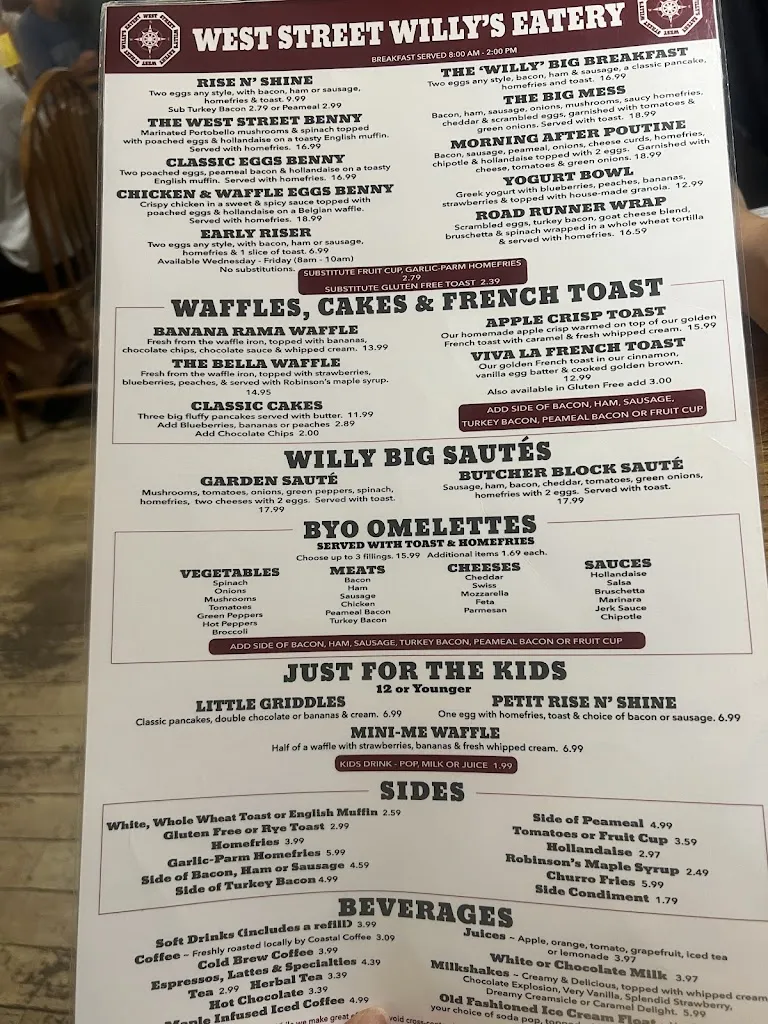 Menu_West Street Willy's Eatery_Goderich_image_old_3