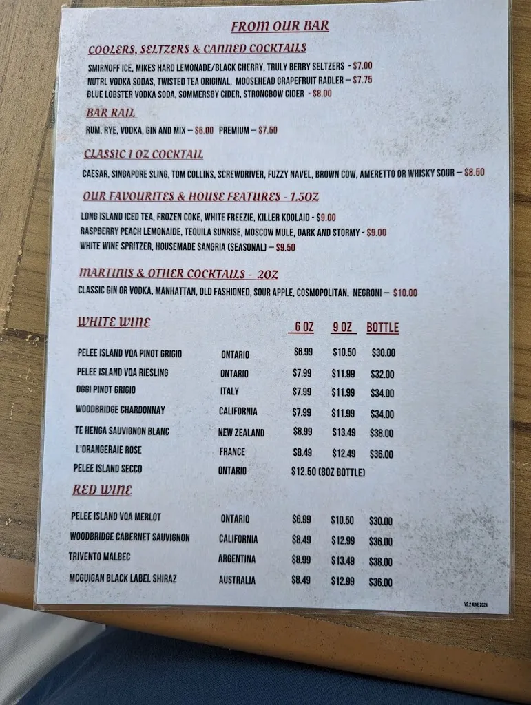 Menu_Park House Bar & Restaurant_Goderich_image_old_3