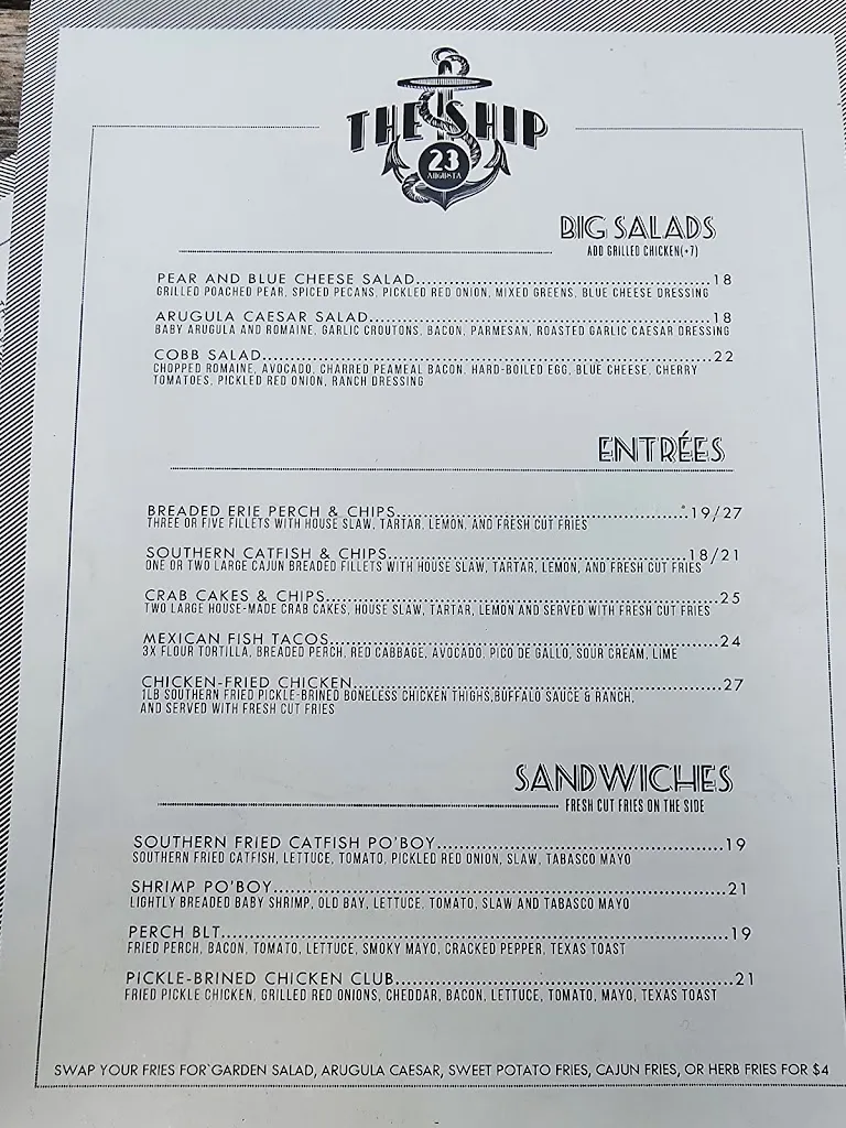 Menu_The Ship_Hamilton_image_old_3