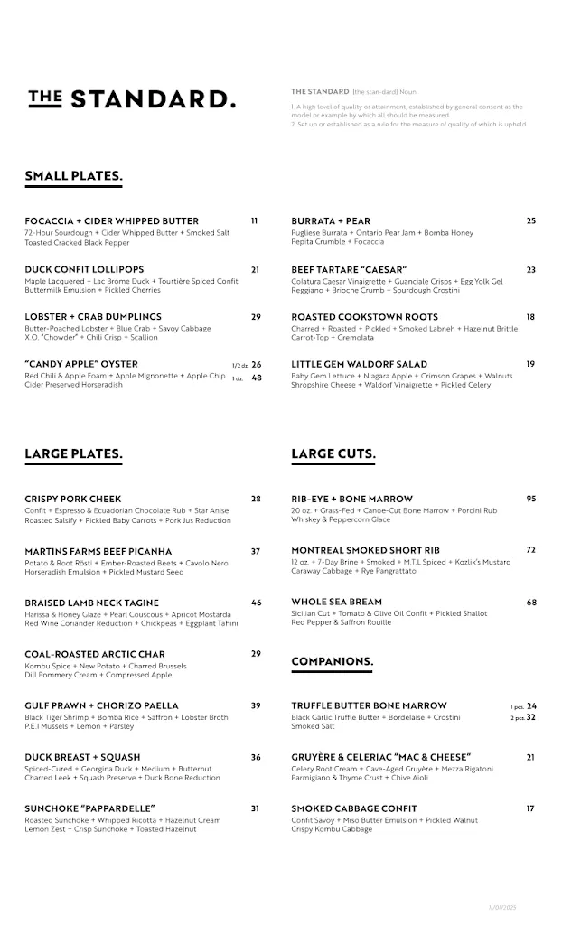 Menu_The Standard_Hamilton_image_old_1