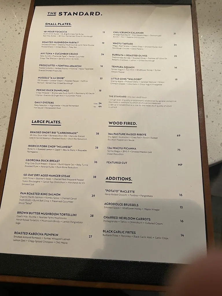 Menu_The Standard_Hamilton_image_old_3