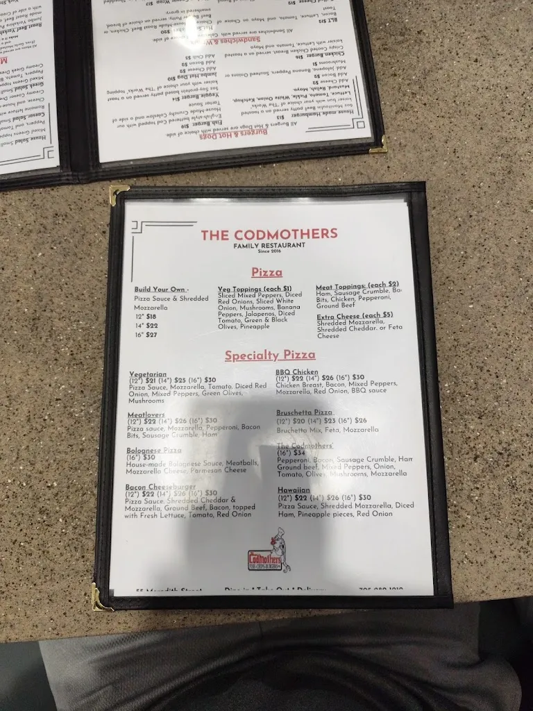 Menu_The Codmothers_Manitoulin District_image_old_3