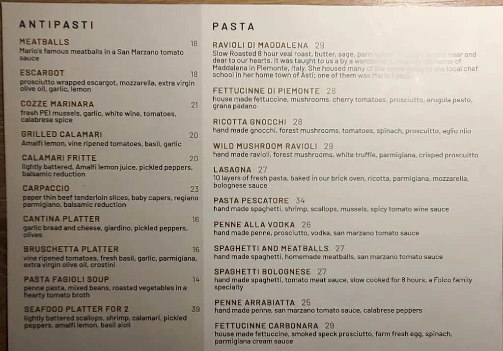 Menu_Folco's Ristorante_Markham_image_old_1