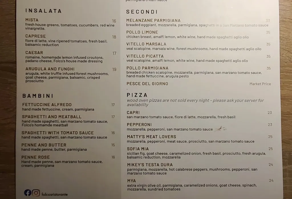 Menu_Folco's Ristorante_Markham_image_old_3