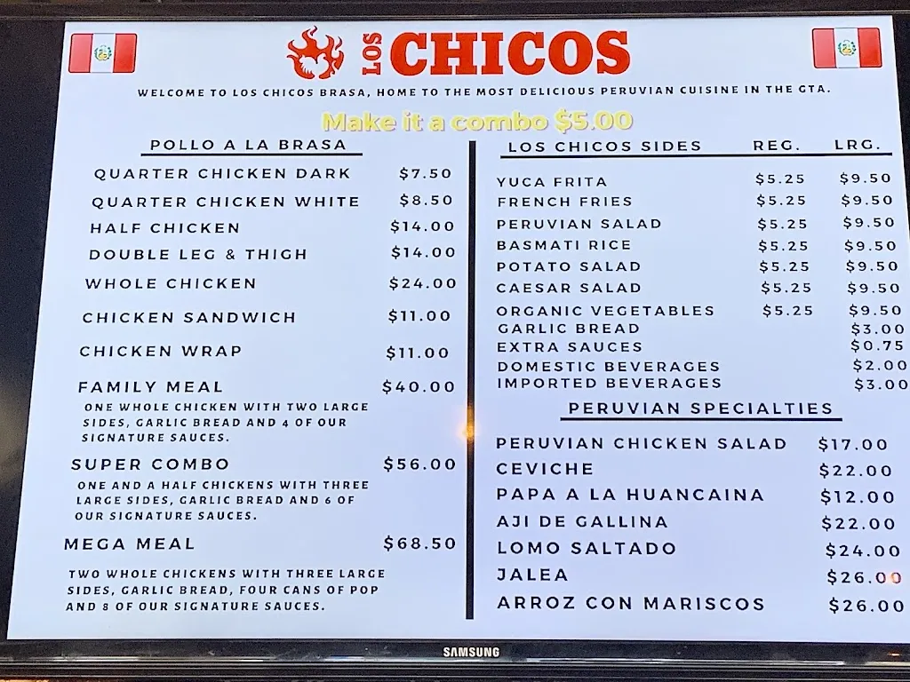 Menu_Los Chicos Peruvian Cuisine Markham_Markham_image_old_1