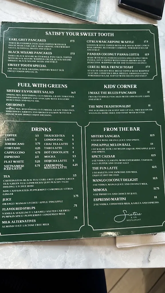 Menu_Sisters & Co Markham_Markham_image_old_2