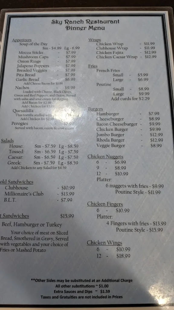 Menu_Sky Ranch Restaurant_Moosonee_image_old_1