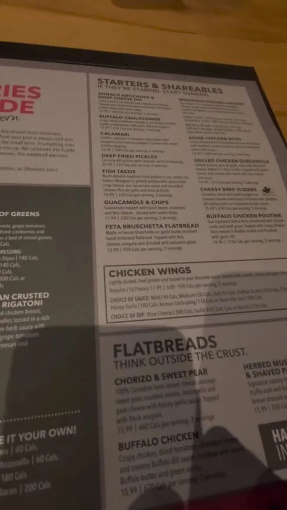 Menu_Shoeless Joe's Sports Grill_Napanee_image_old_2