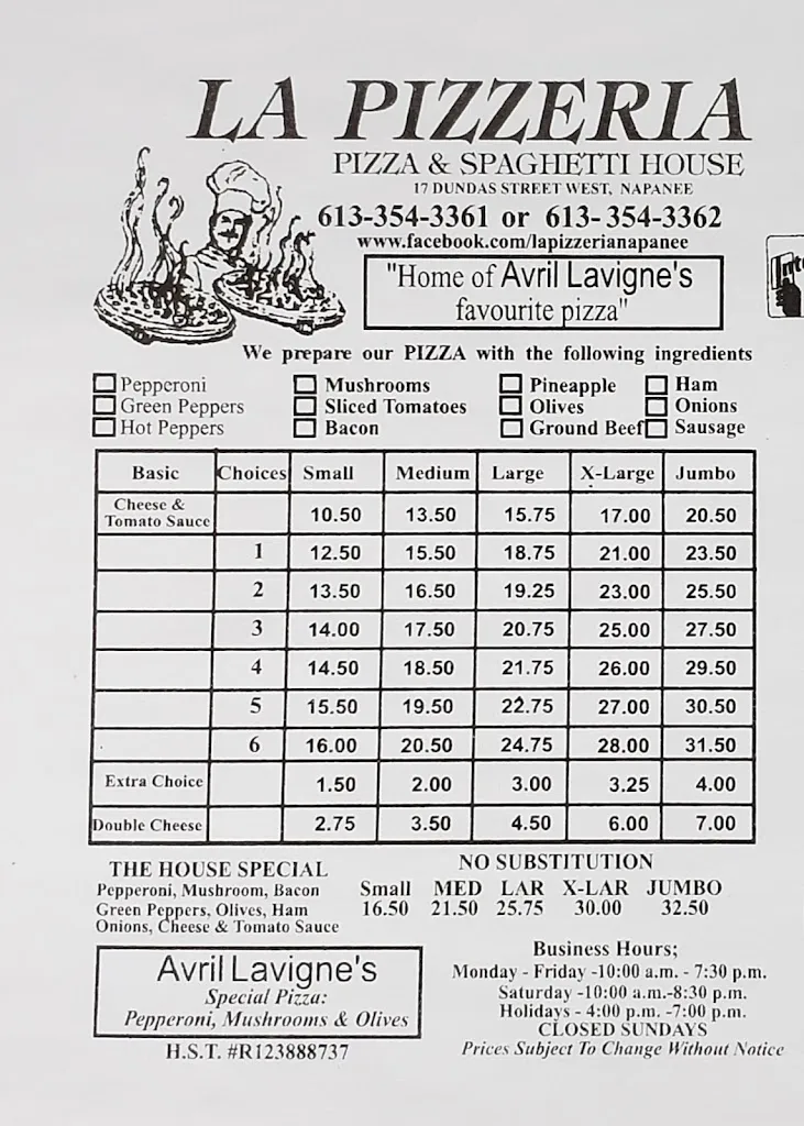 Menu_La Pizzeria_Napanee_image_old_3