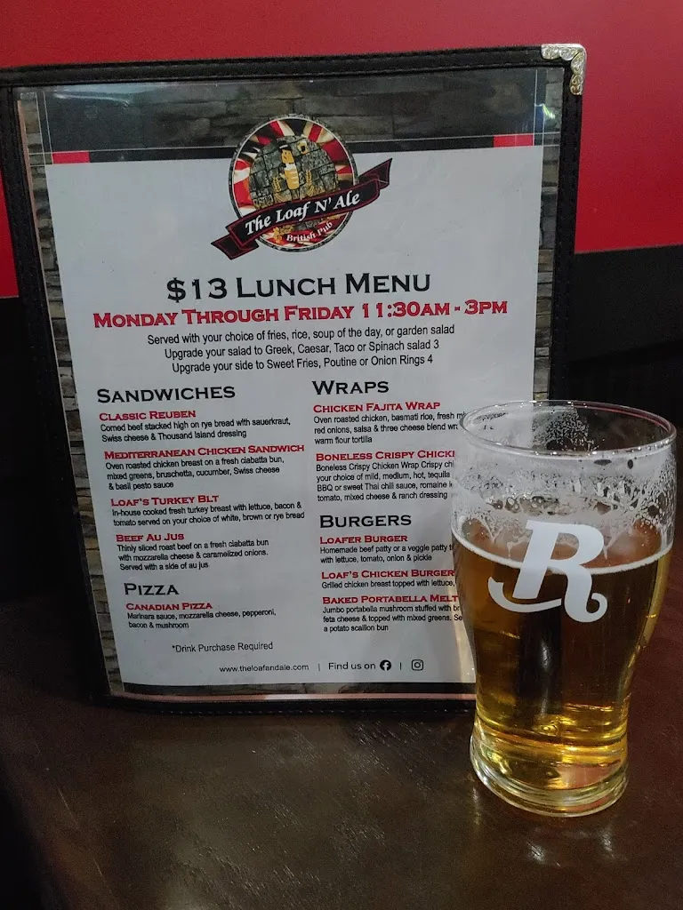 Menu_The Loaf N’ Ale Pub Napanee_Napanee Downtown_image_old_1