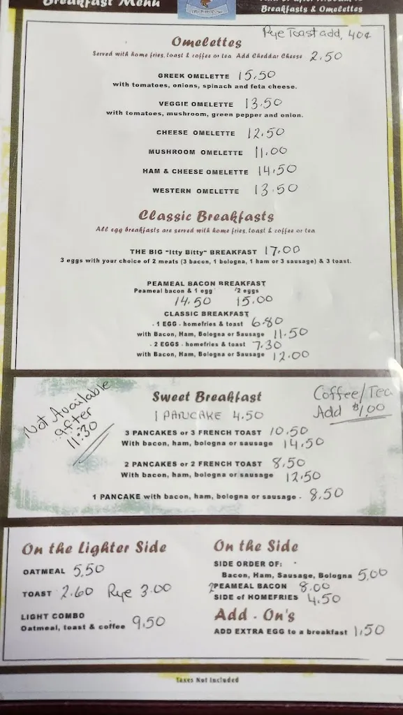 Menu_Itty Bitty Diner_Napanee Downtown_image_old_1