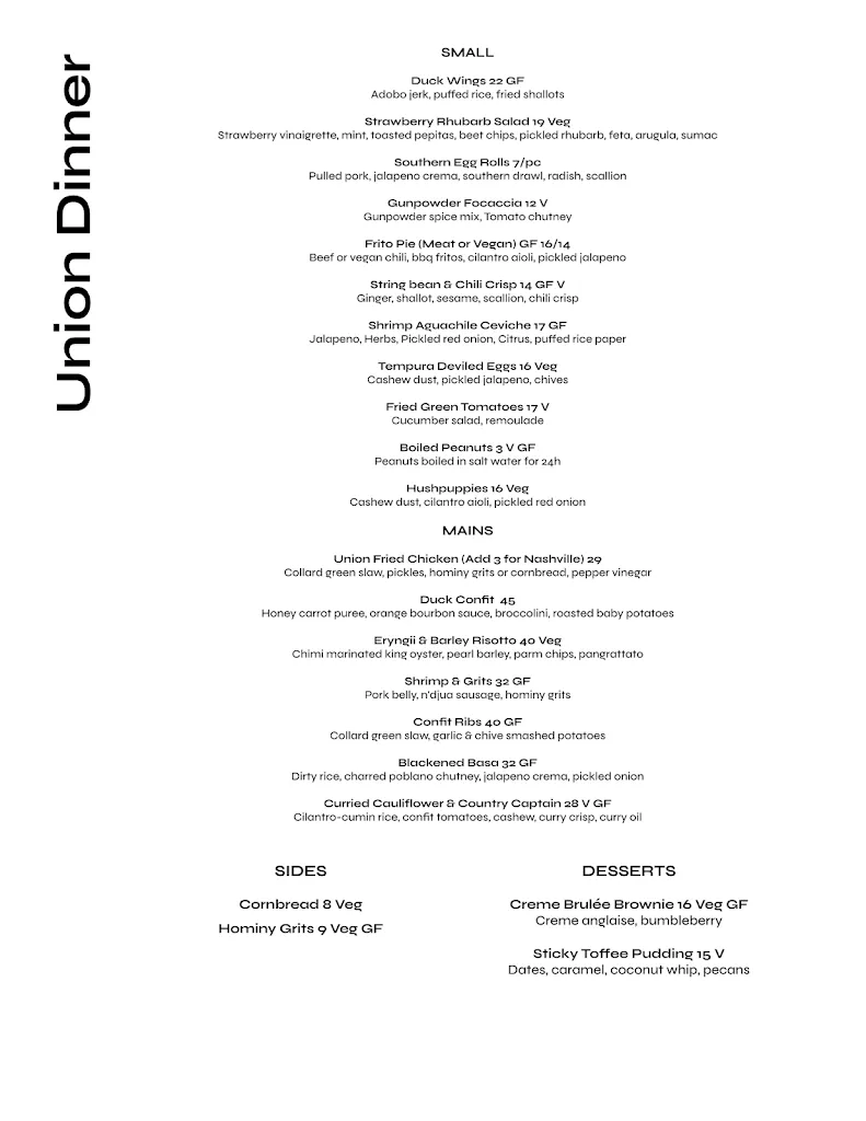 Menu_Union Local 613_Ottawa_image_old_1
