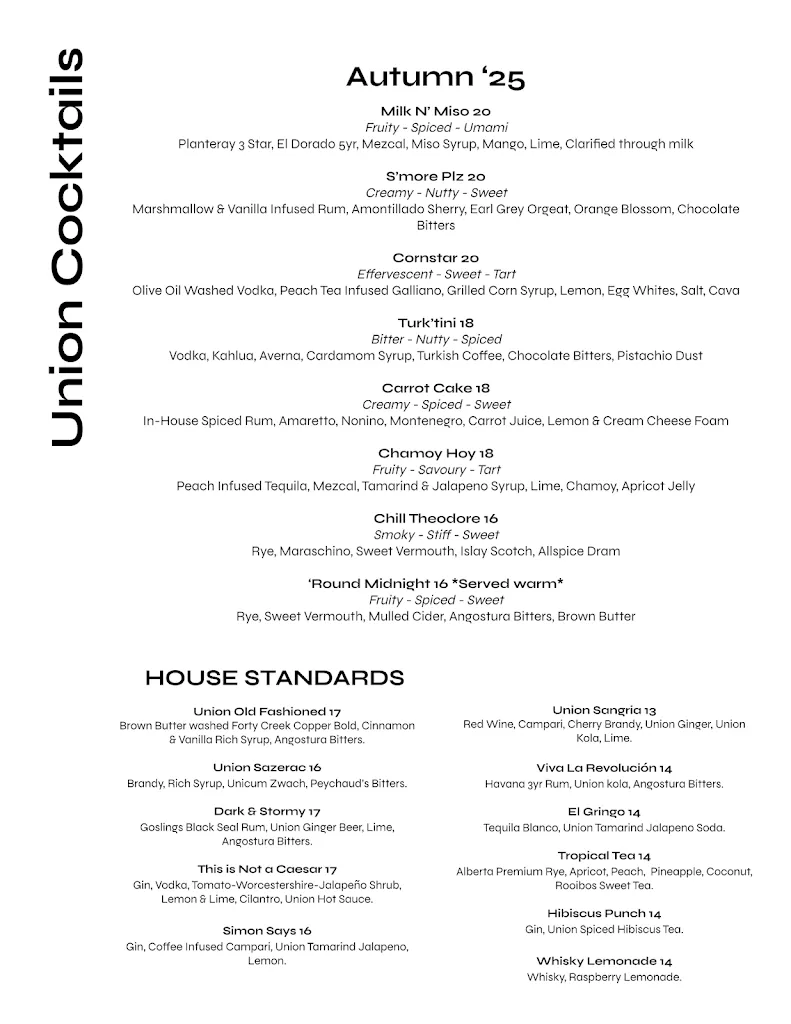 Menu_Union Local 613_Ottawa_image_old_2