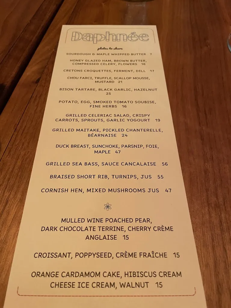 Menu_Buvette Daphnée_Ottawa_image_old_1