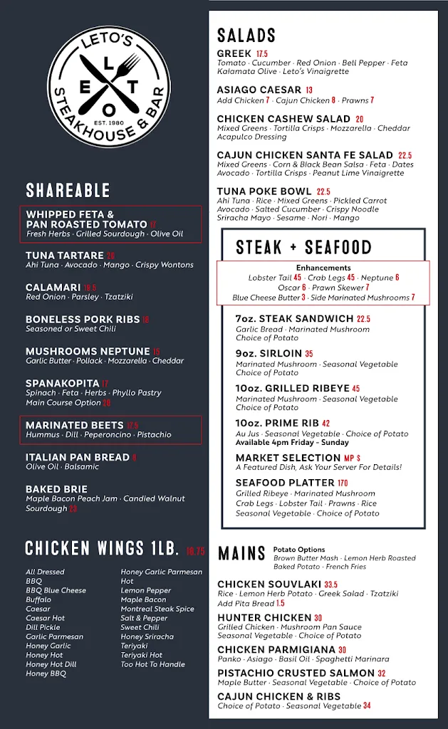 Menu_Leto's Steakhouse & Bar_Lacombe_image_old_3