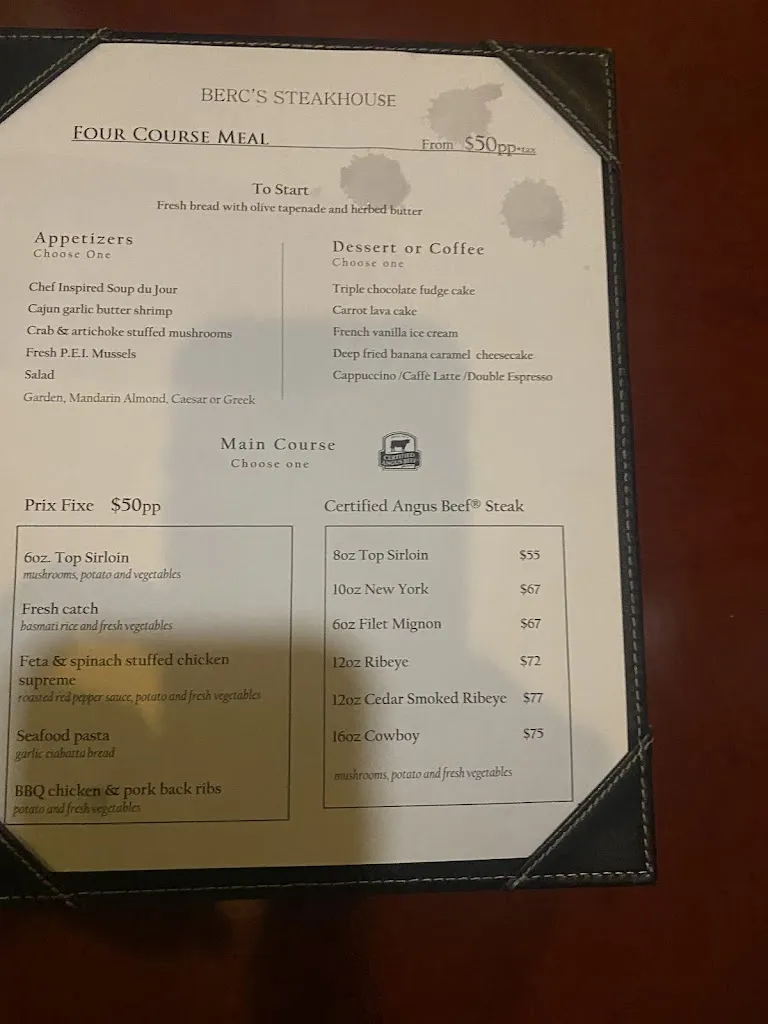 Menu_Berc's Steakhouse_Peterborough_image_old_2