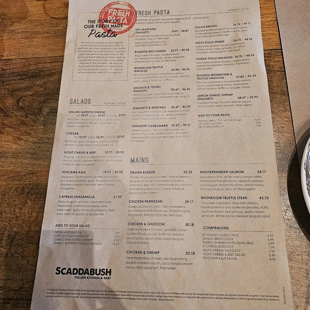Menu_Scaddabush Italian Kitchen & Bar Richmond Hill_Richmond Hill_image_old_1