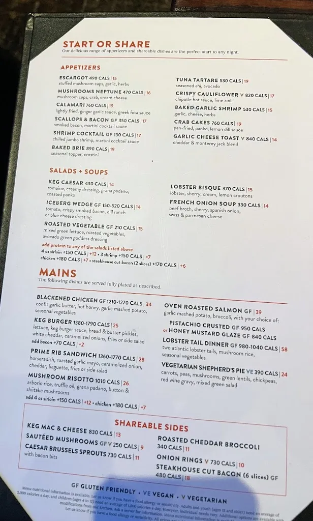 Menu_The Keg Steakhouse + Bar - Richmond Hill_Richmond Hill_image_old_3