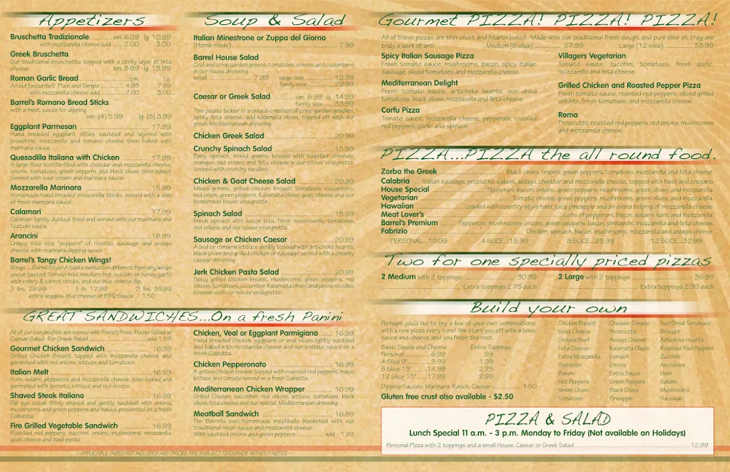 Menu_Barrel Restaurant_Simcoe_image_old_2