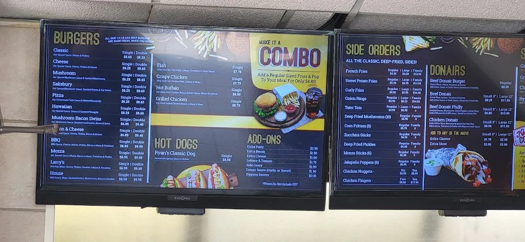 Menu_Ryan's Drive In_Leduc_image_old_2