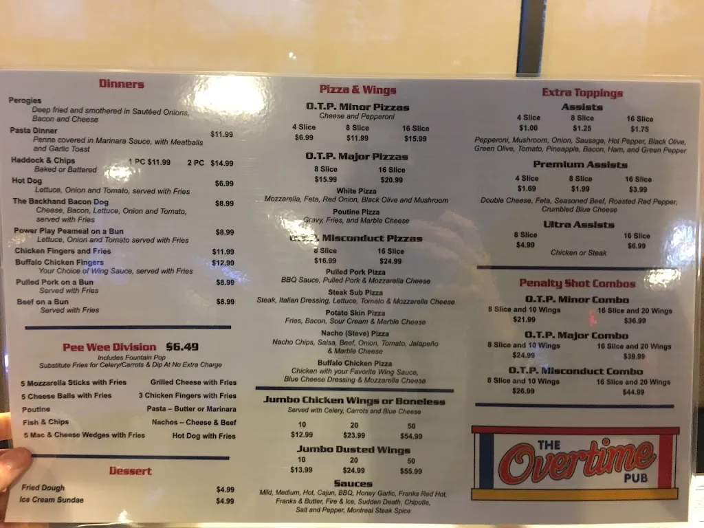 Menu_The Overtime Pub_Thorold_image_old_2