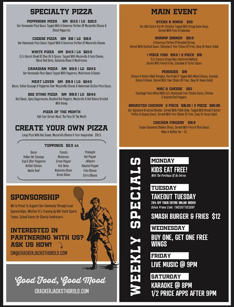 Menu_Cracker Jack's Bar & Grill_Thorold_image_old_1
