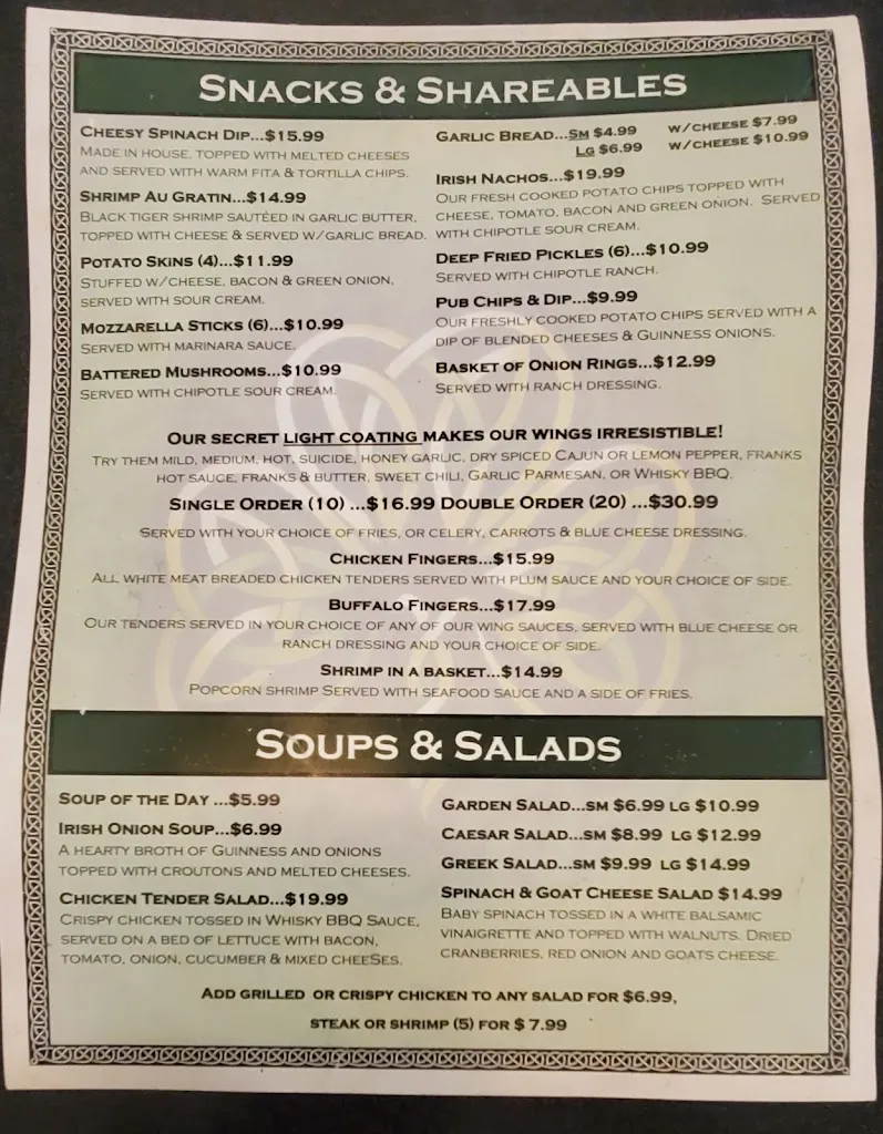Menu_Donnelly's Pub_Thorold_image_old_1