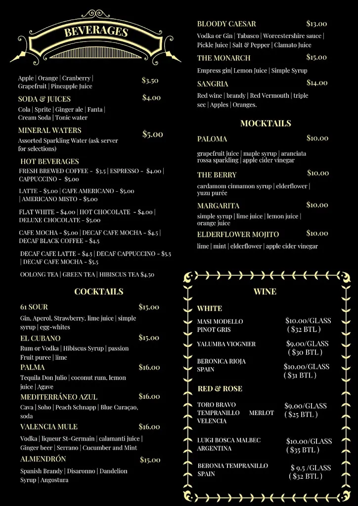 Menu_The Eatery 61_Thunder Bay District_image_old_2
