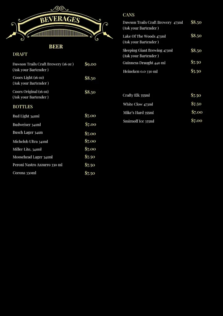 Menu_The Eatery 61_Thunder Bay District_image_old_3
