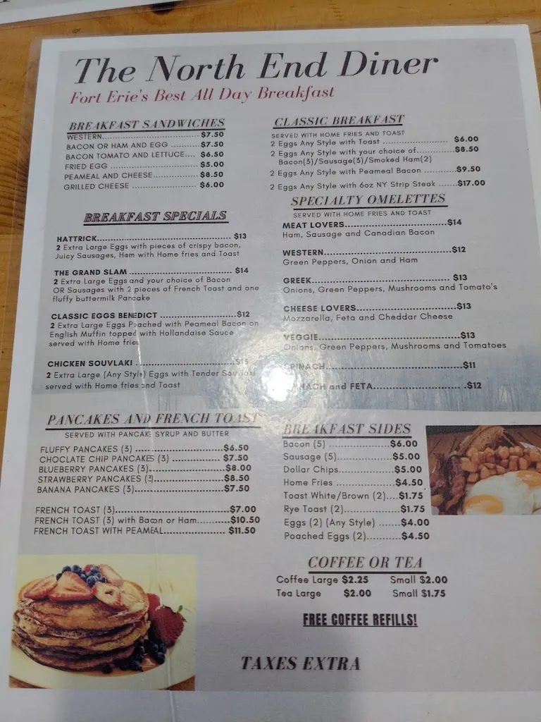 Menu_The North End Diner_Laurel_image_old_1