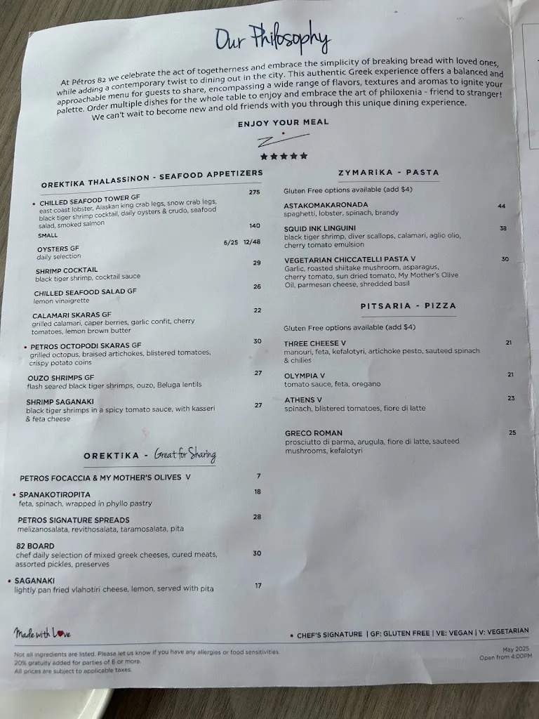 Menu_Petros82 Restaurant_Toronto_image_old_1
