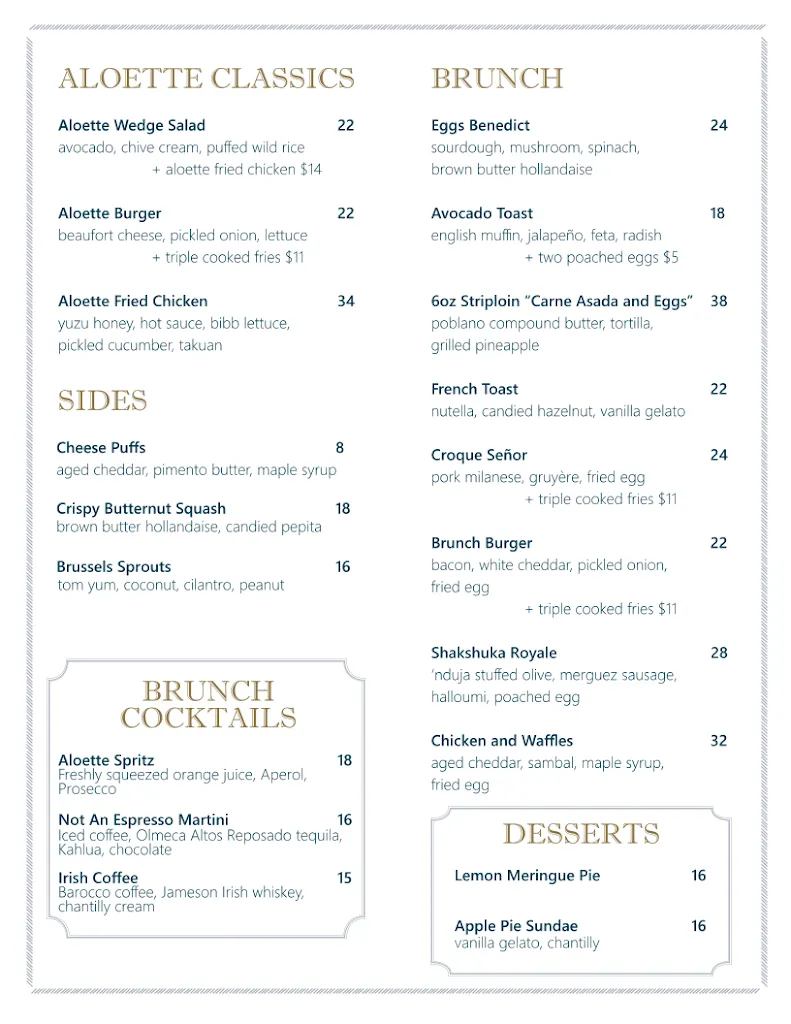 Menu_Aloette Restaurant_Toronto_image_old_2