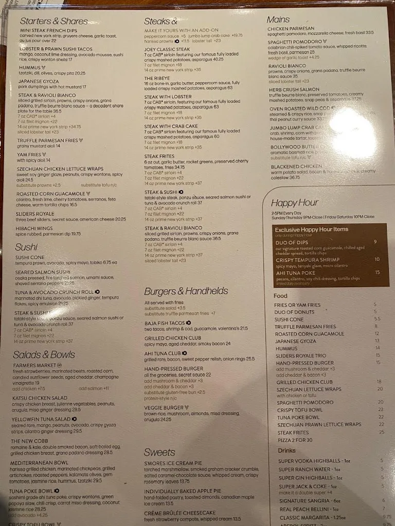 Menu_JOEY Eaton Centre_Toronto county_image_old_1