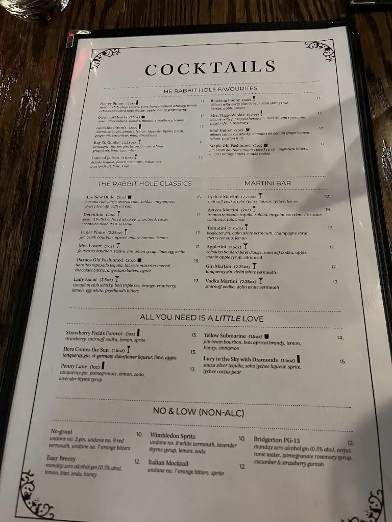 Menu_The Rabbit Hole_Toronto county_image_old_1