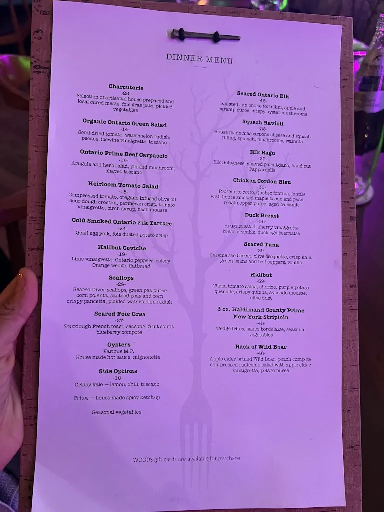 Menu_Woods Restaurant & Bar_Toronto county_image_old_1