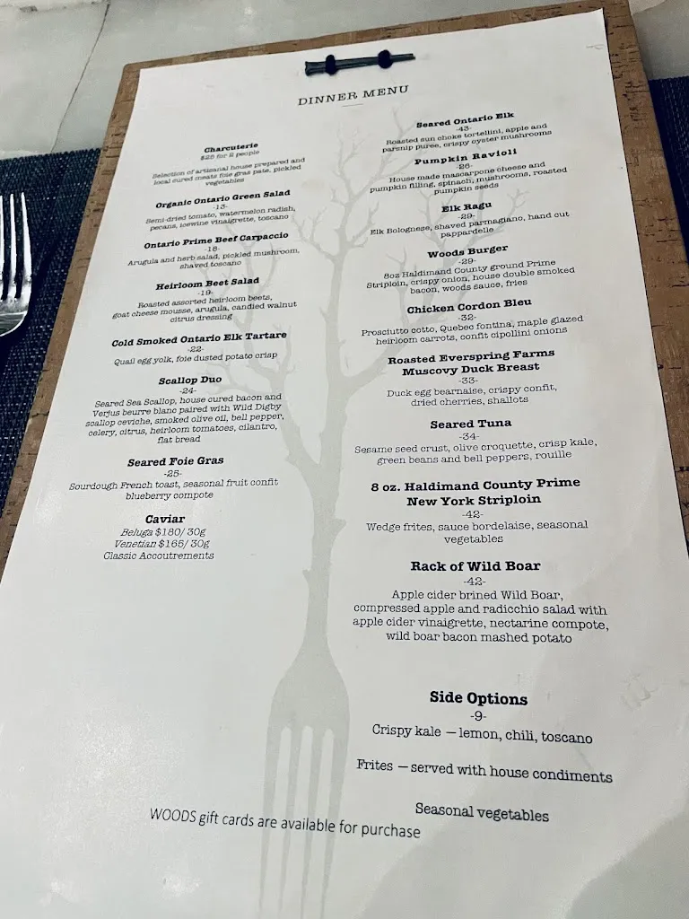 Menu_Woods Restaurant & Bar_Toronto county_image_old_3