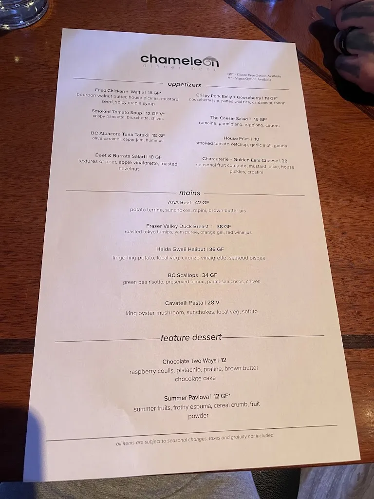 Menu_Chameleon Restaurant_Maple Ridge_image_old_1