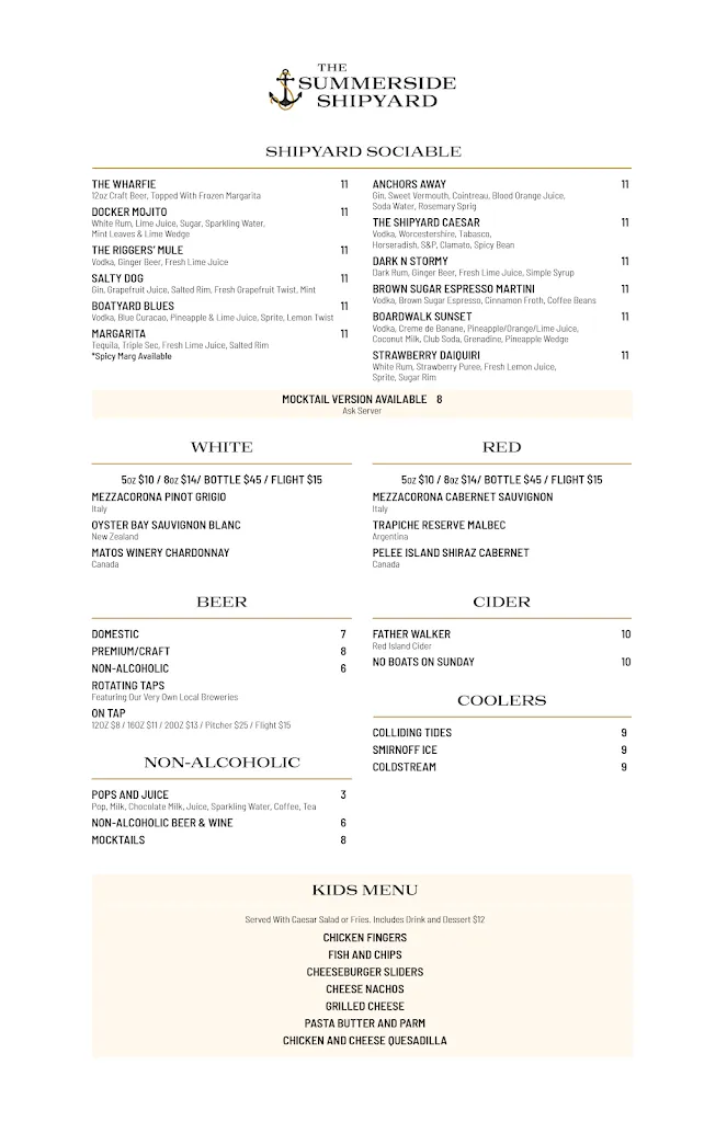 Menu_The Summerside Shipyard_Summerside_image_old_2