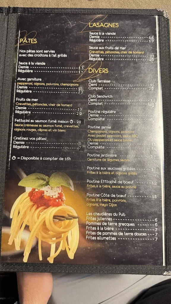 Menu_Pub la Terrasse_Amqui_image_old_2