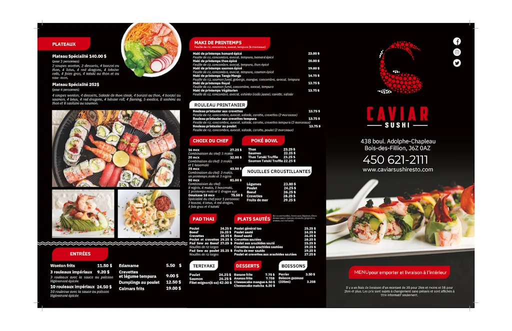 Menu_Caviar sushi_Bois-des-Filion_image_old_1