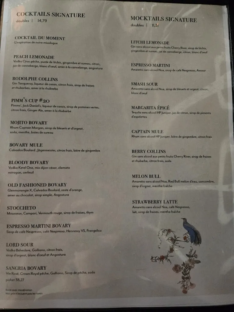 Menu_Madame Bovary - Boucherville_Boucherville_image_old_1