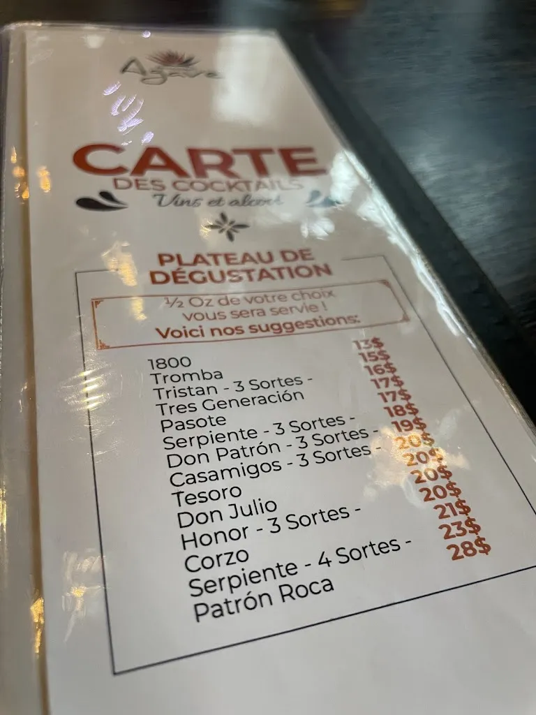 Menu_Restaurant Agave Boucherville_Boucherville_image_old_1
